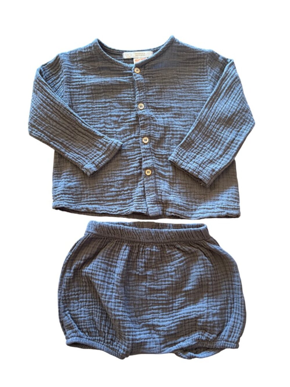 Zara Baby Muslin Top + Shorts Set Size 6-9M